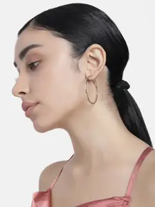 LAIDA Gold-Plated Circular Hoop Earrings