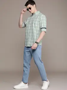 French Connection Slim Fit Opaque Checked Pure Cotton Casual Shirt