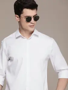 French Connection Self Design Slim Fit Textured Casual Shirt
