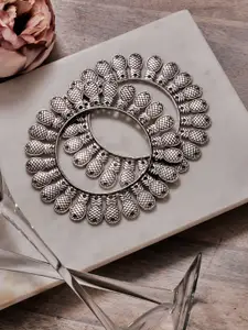 ATIBELLE Set Of 2 Silver-Plated Pineapple Shaped Bangles