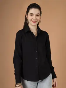 angloindu Spread Collar Opaque Casual Shirt