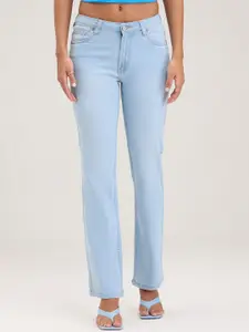 20Dresses Blue Regular Fit Mid-Rise Clean Look No Fade Cotton Jeans