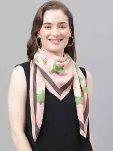 Tossido Women Printed Floral Scarf & Scarf Bag Set