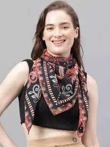 Tossido Floral Printed Scarf & Scarf Bag Set