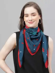 Tossido Women Floral Printed Scarf & Scarf Bag Set