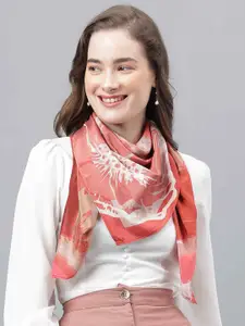 Tossido Women Floral Printed Scarf & Scarf Bag Set