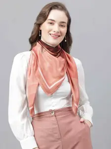 Tossido Women Printed Floral Scarf & Scarf Bag Set