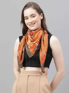 Tossido Women Printed Scarf & Scarf Bag Set