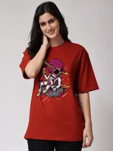The Label Bar Graphic Printed Cotton Loose Fit T-shirt