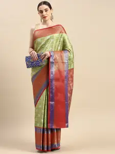 SGF11 Woven Design Pure Zari Heavy Work Kanjeevaram Silk Saree