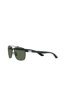 Ray-Ban Men Rectangle Sunglasses with UV Protected Lens 8056597728379
