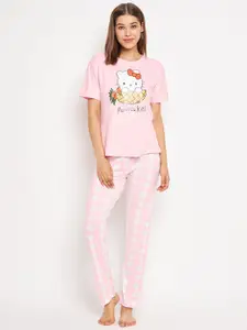 Camey Hello Kitty Printed Night Suit
