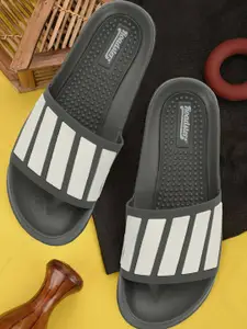 The Roadster Lifestyle Co. Men Striped Sliders