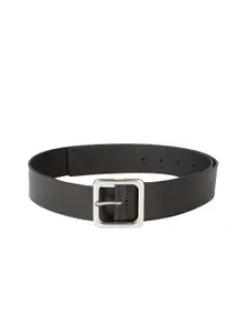 Calvin Klein Men Black Solid Leather Belt