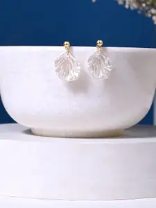 Accessorize London Women Oyster Shell Drop Earrings