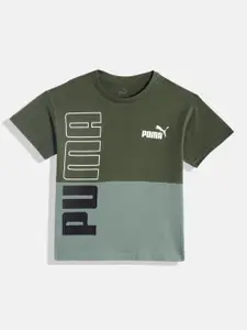 Puma Boys Colourblocked Pure Cotton T-shirt