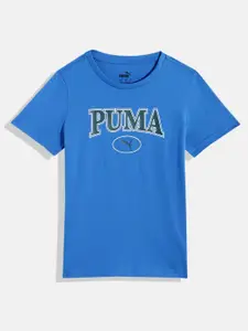 Puma Boys Brand Logo Printed Pure Cotton Squad T-shirt