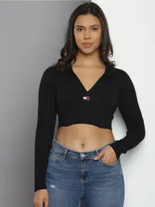 Tommy Hilfiger Ribbed Crop Pullover
