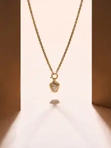 Accessorize Gold-Plated Healing Stone Rope Pendant Chain