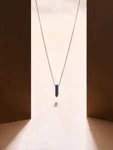 Accessorize London 14K Gold Plated Blue Z Rough Cut Shard Hs Nk Lapis Necklace