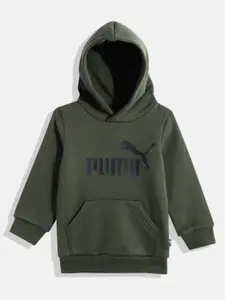 Puma Boys Brand Logo Printed Hooded Sweatshirt
