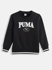 Puma Boys Brand Logo Printed Sweatshirt
