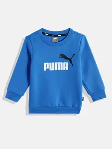 Puma Boys Brand Logo Printed Sweatshirt