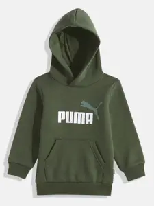 Puma Boys Printed Hooded Sweatshirt