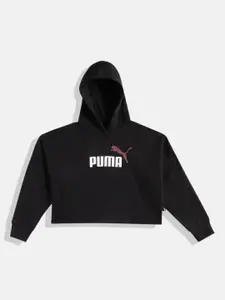 Puma Girls Essentials Logo Cropped Sweatshirt