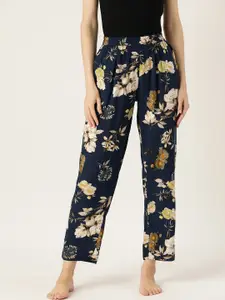 Rue Collection Floral Printed Pure Cotton Lounge Pants