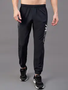 Masch Sports Men Mid Rise Typography Printed Rapid-Dry Sports Joggers