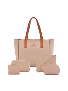 LaFille Set Of 5 Textured Structured Handbags