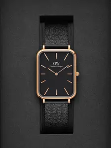 Daniel Wellington Quadro Pressed Ashfield RG Women Dial Black 36mm Watch - DW00100467