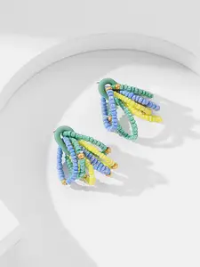 Yellow Chimes Beaded Drop Earrings