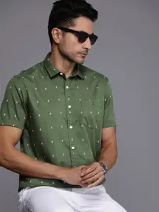 Louis Philippe Jeans Slim Fit Opaque Printed Pure Cotton Casual Shirt