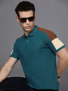 Louis Philippe Jeans Polo Collar Pure Cotton Slim Fit T-shirt