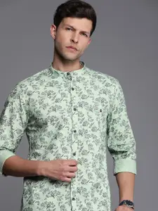 Louis Philippe Jeans Super Slim Fit Floral Printed Pure Cotton Casual Shirt