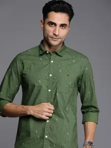 Louis Philippe Jeans Super Slim Fit Floral Printed Pure Cotton Casual Shirt