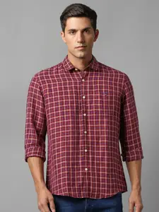 Louis Philippe Jeans Checked Slim Fit Opaque Casual Shirt