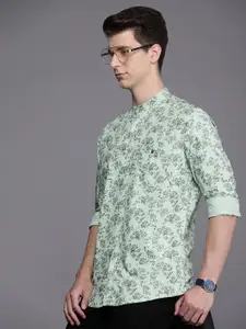 Louis Philippe Jeans Slim Fit Floral Printed Pure Cotton Casual Shirt