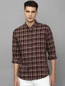 Louis Philippe Jeans Slim Fit Tartan Checked Cotton Casual Shirt