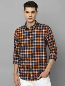 Louis Philippe Jeans Slim Fit Tartan Checked Cotton Casual Shirt