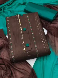 APNISHA Floral Embroidered Unstitched Dress Material