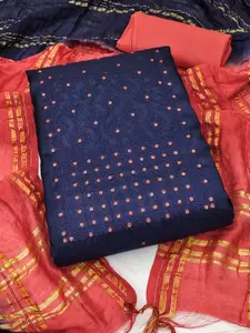 APNISHA Ethnic Motif Embroidered Unstitched Dress Material