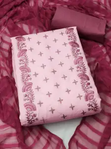 APNISHA Floral Embroidered Unstitched Dress Material