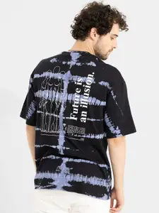 Snitch Abstract Printed Cotton T-Shirt