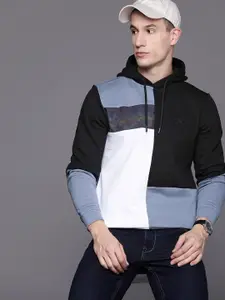 Allen Solly Colourblocked Hooded Sweatshirt