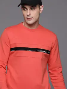 Allen Solly Logo Detail Striped Sweatshirt