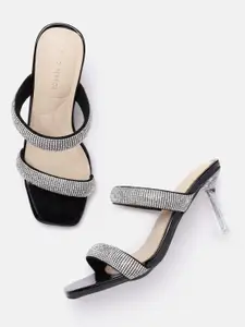 Lino Perros Women Rhinestones Embellished Slim Heels