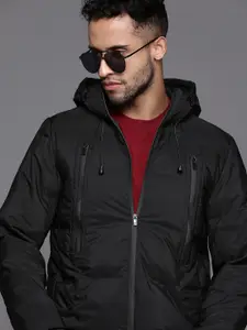 Allen Solly Solid Hooded Padded Jacket